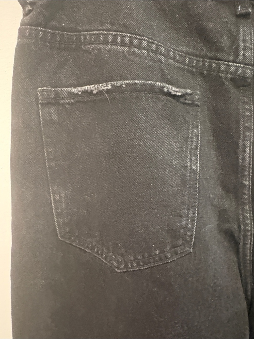 Women's Black barrel High-Rise Button-Fly Jeans 16 waist rise 14 ins. 26.5 - Picture 5 of 7